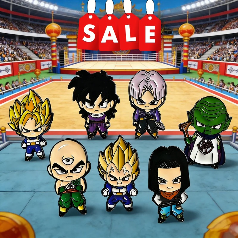 Embroidery Textile - Conjunto de 7 Broches de Anime