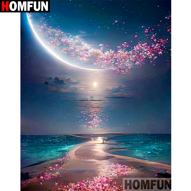Embroidery Cross Stitch Patterns - Homfun 5d diamante padrão strass bordado