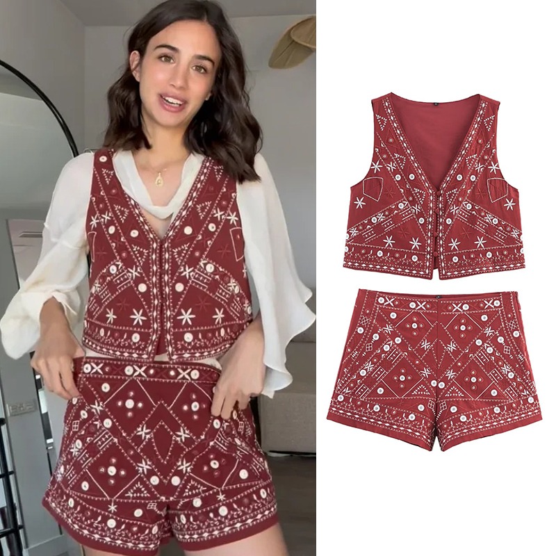 Embroidery Class - Y2k conjunto novo terno de duas