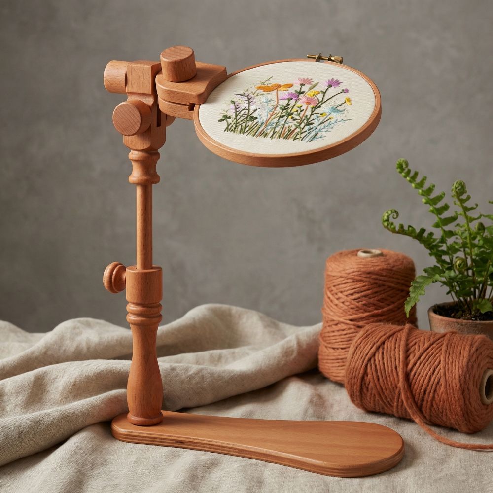 Embroidery Hoop Stand - Suporte Profissional Portátil para Bastidores de