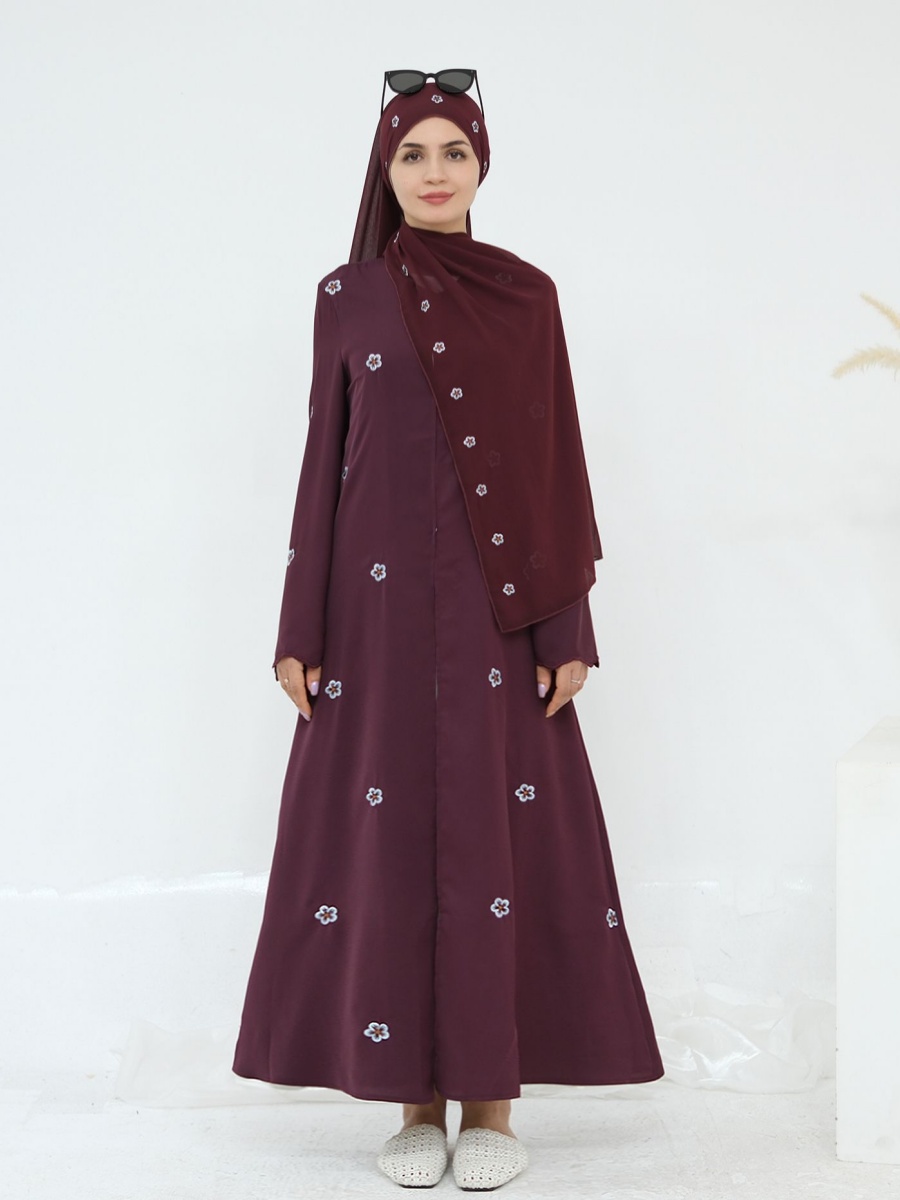 Embroidery Kebaya - Mulheres muçulmanas dubai abaya luxo bordado