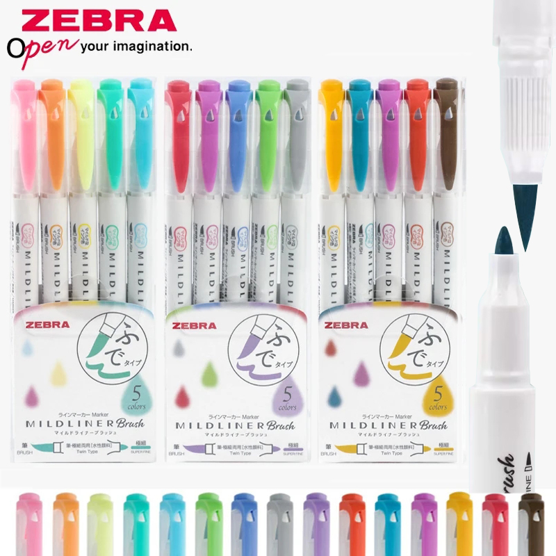Zebra Pen Sarasa - Zebra Mildliner Highlighters Pen Set, Papelaria
