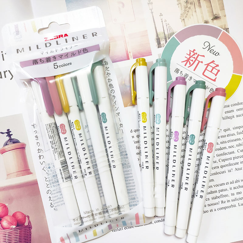 Zebra Pen Sarasa - Novos marcadores iluminadores zebra mildliner, caneta