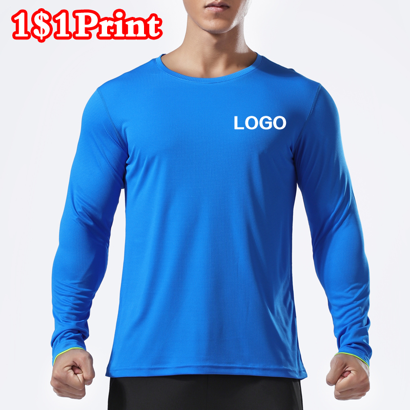 Embroidery Logo - Camiseta esportiva de manga comprida de