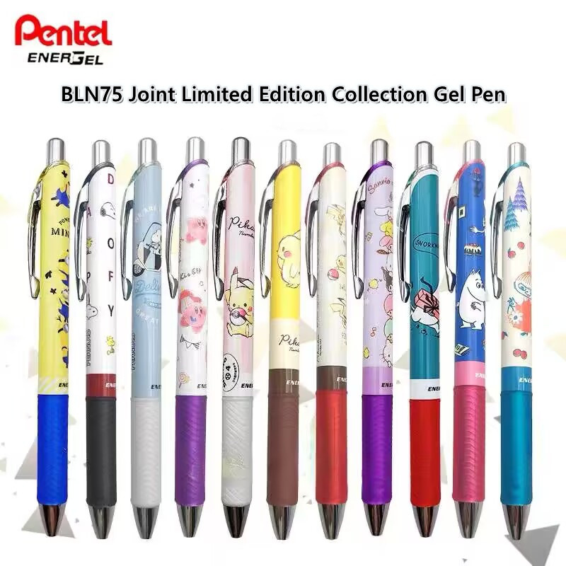 Pentel Pen Energel - Pentel-Secagem Rápida Black Gel Pen, BLN75,