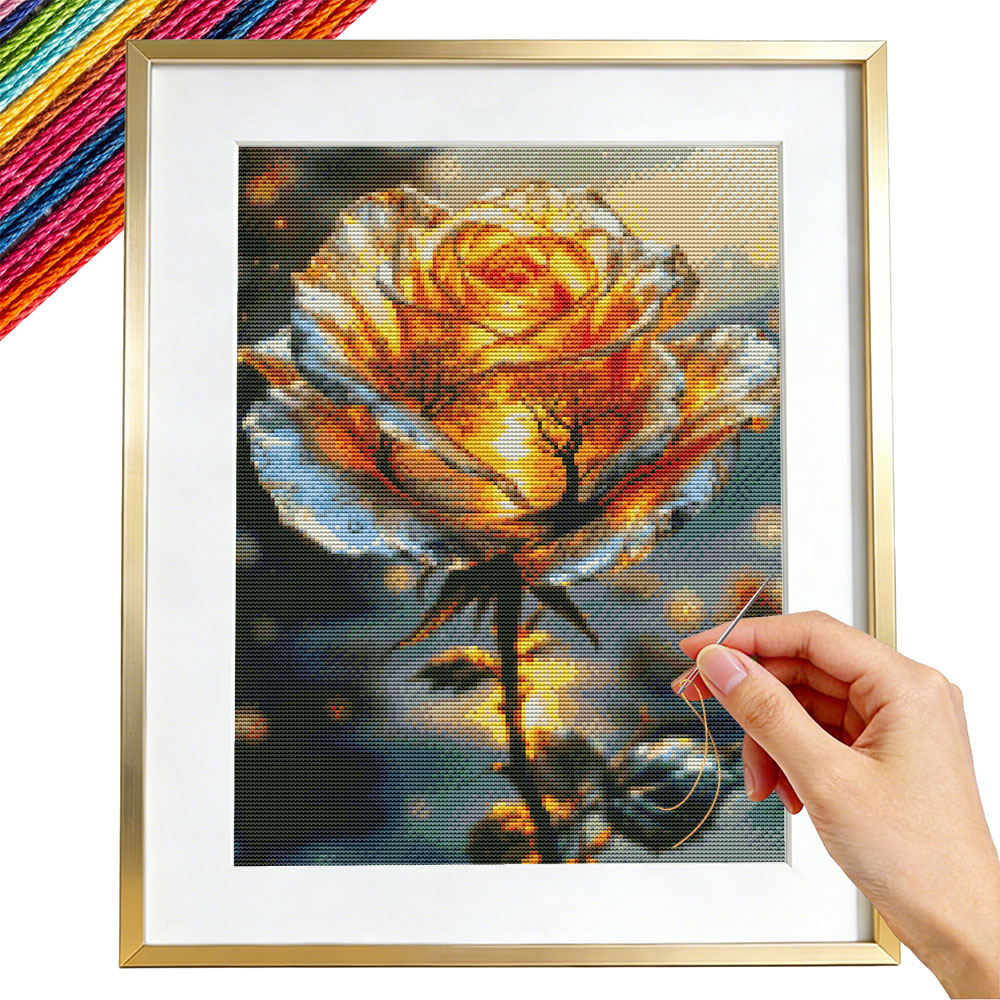 Embroidery Guide Paper - Kit de bordado 11ct, guia floral