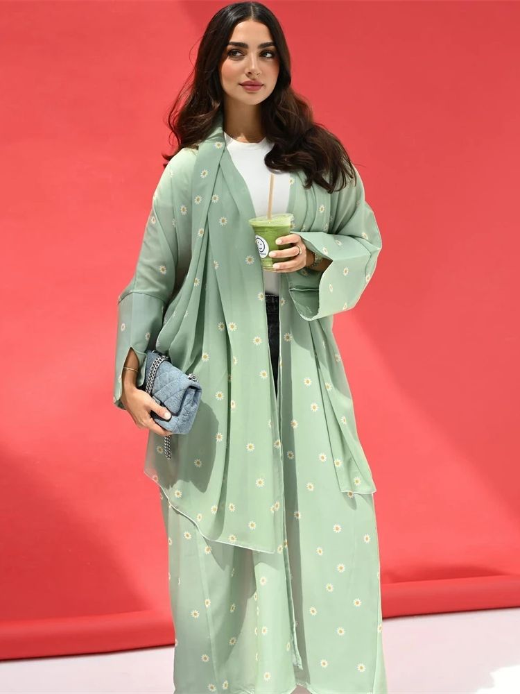 Embroidery Kebaya - Ramadan eid aberto khimar quimono abaya