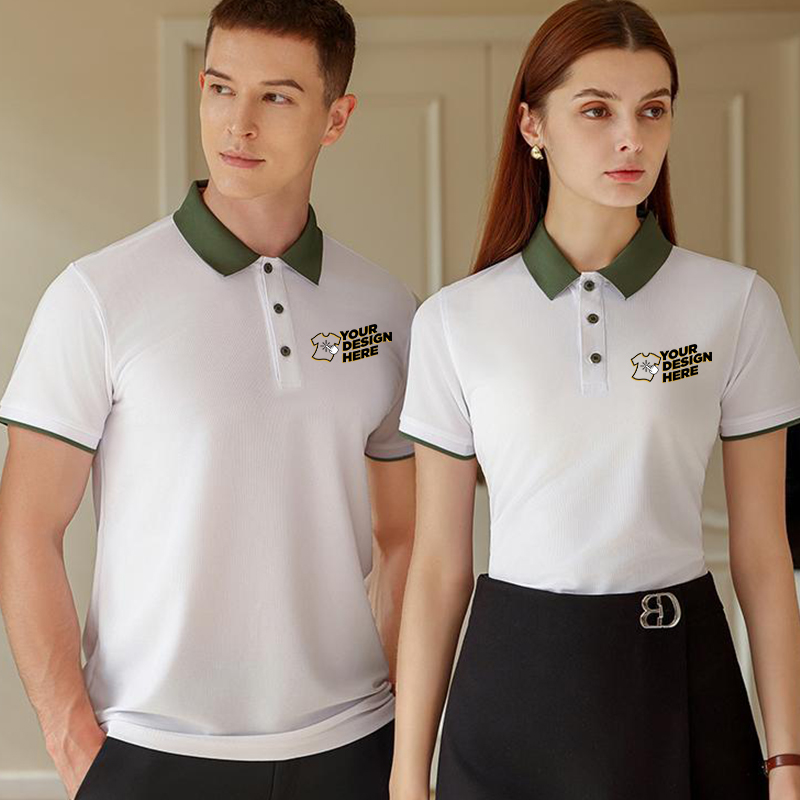 Embroidery Logo - Camisa polo Color Block – Impressão