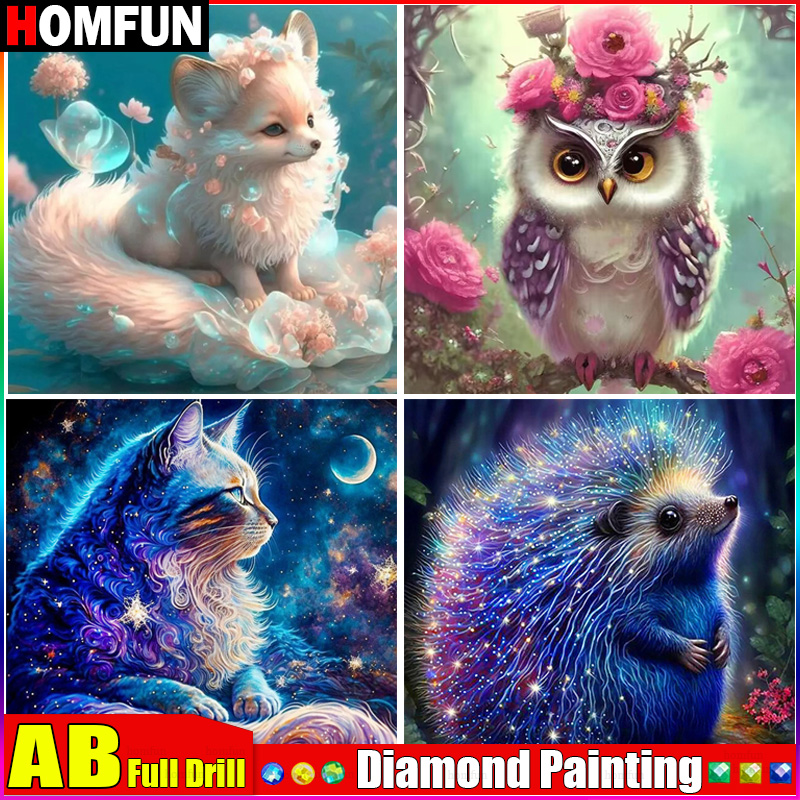 Embroidery Cross Stitch Patterns - HOMFUN AB Completa Diamante Bordado 