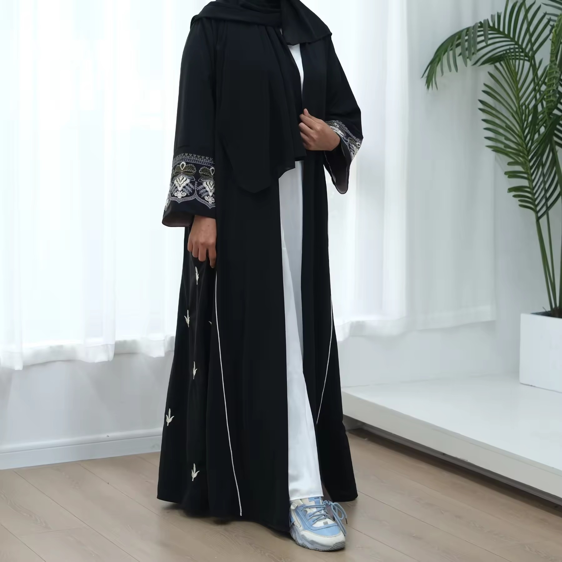 Embroidery Kebaya - Mulheres de tamanho extragrande Comprimento Total