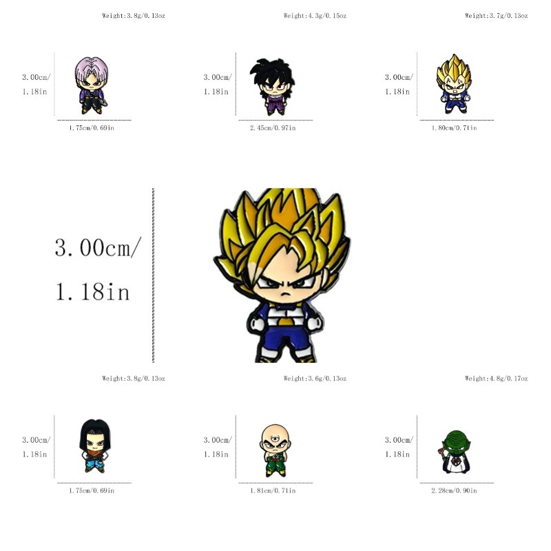 Conjunto de 7 Broches de Anime - Embroidery Textile avaliação e preço