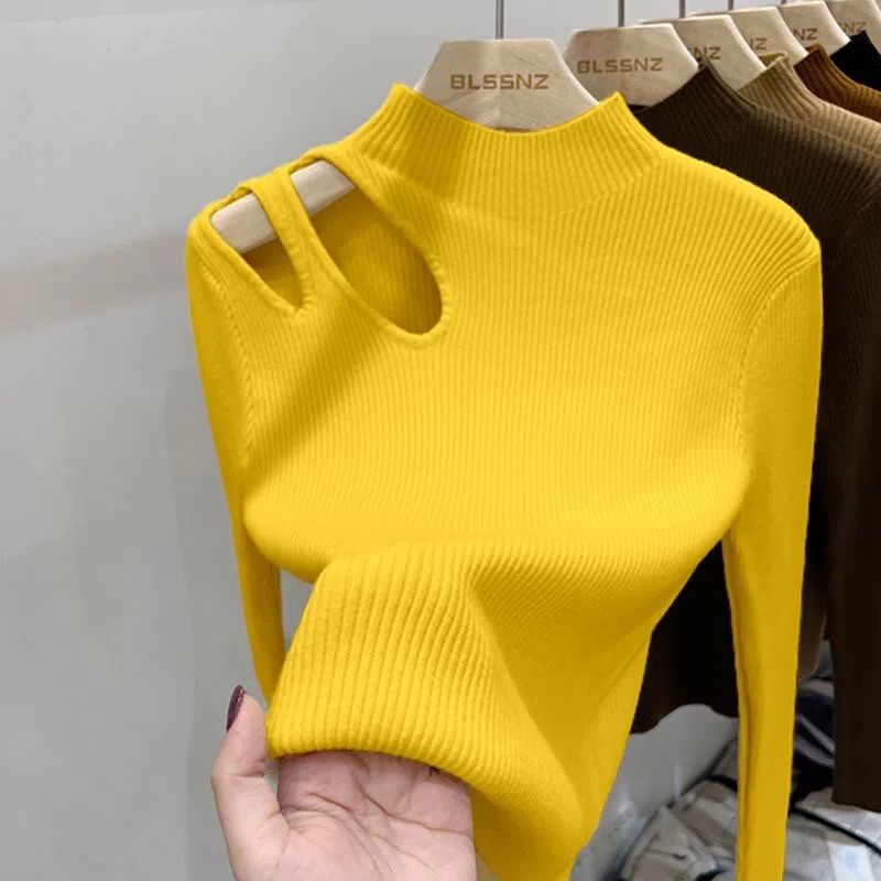 Suéter Feminino de Tricô Gola  - Embroidery Thread Yarn avaliação e preço