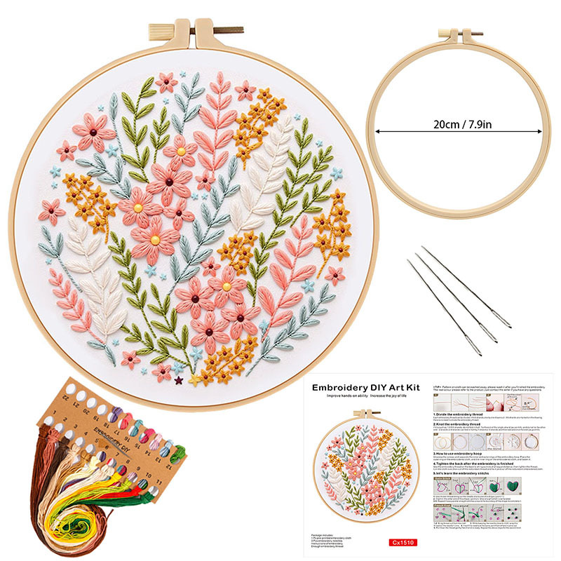 Kit de Bordado DIY de Flores p - Embroidery Guide Paper avaliação e preço