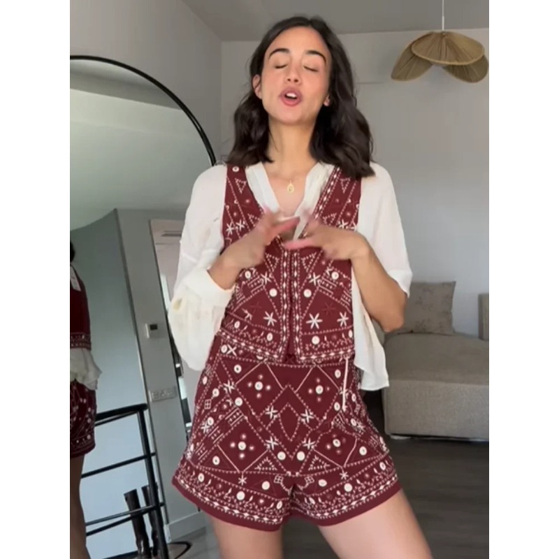 Y2k conjunto novo terno de dua - Embroidery Class avaliação e preço