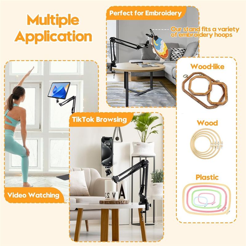 Suporte de Chão Ajustável para - Embroidery Hoop Stand avaliação e preço