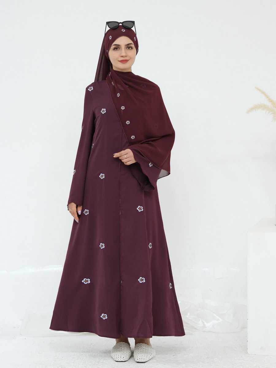 Mulheres muçulmanas dubai abay - Embroidery Kebaya avaliação e preço