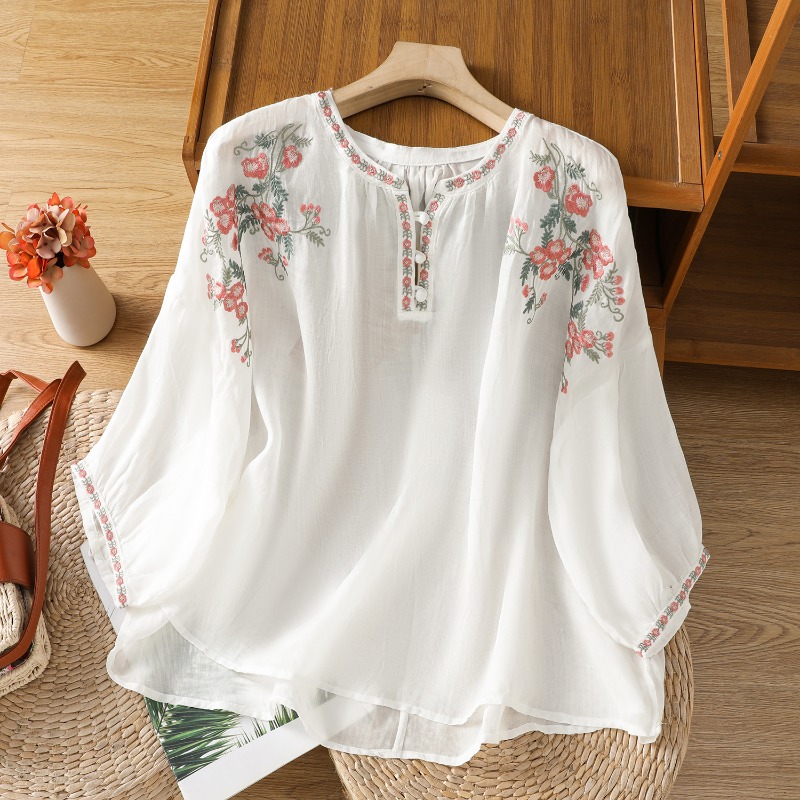 Estilo chinês roupas femininas - Embroidery Class avaliação e preço