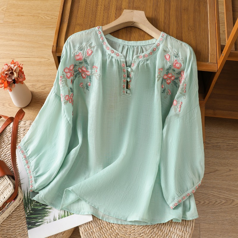 Estilo chinês roupas femininas - Embroidery Class avaliação e preço
