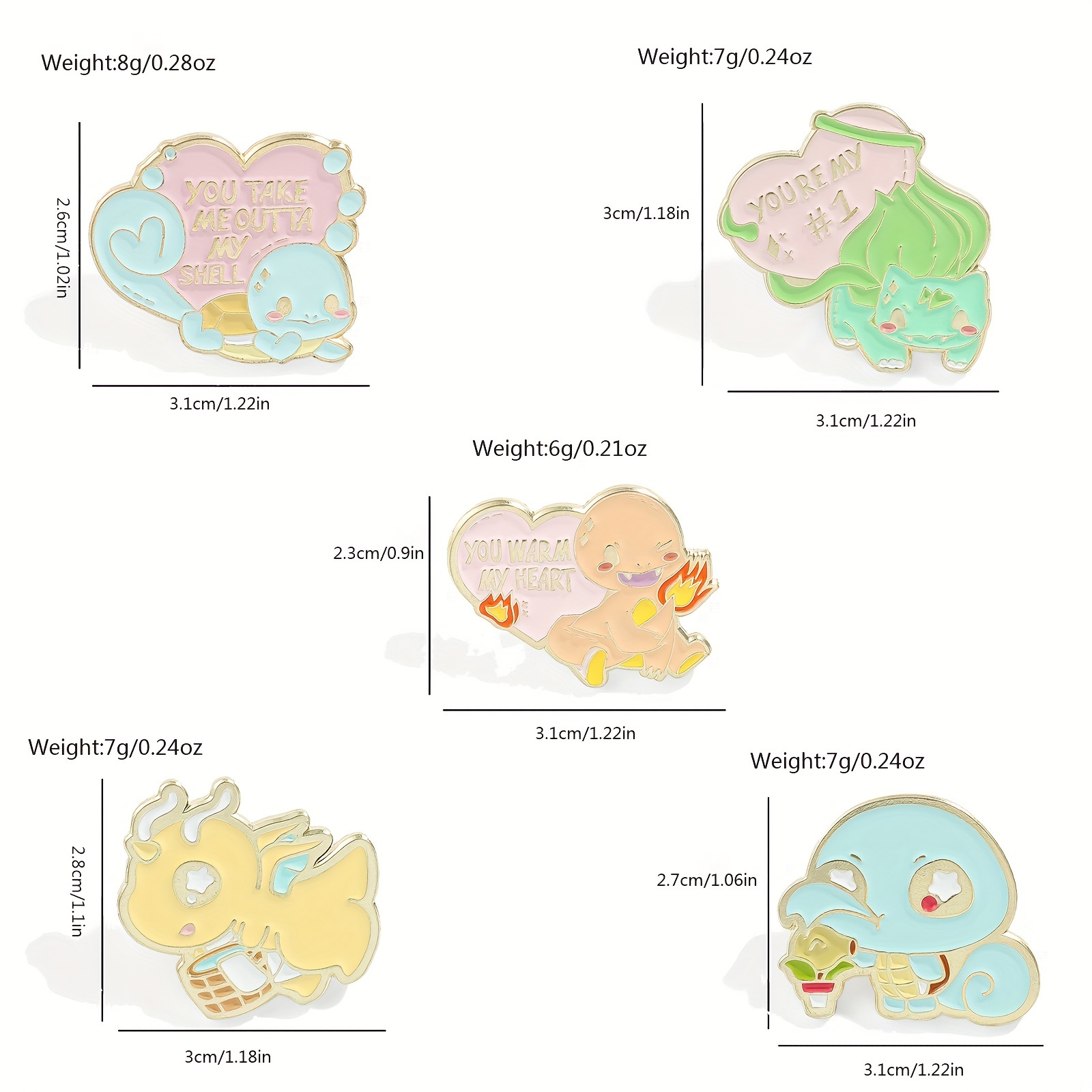 5 Peças Broche de Anime Fofo,  - Embroidery Textile avaliação e preço