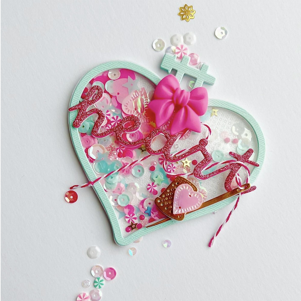 KSCRAFT-Coração Bordado Hoop M - Embroidery Paper avaliação e preço