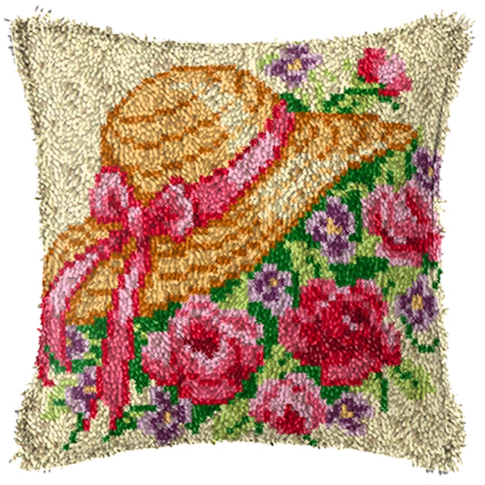 Smyrna flor trava gancho kit e - Embroidery Paper avaliação e preço