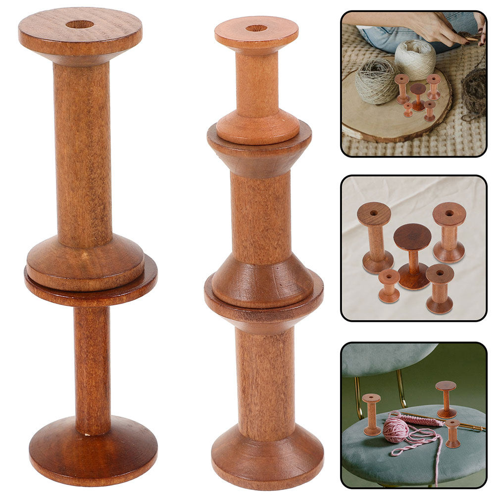 7 Peças de Bobinas de Madeira  - Embroidery Thread Yarn avaliação e preço
