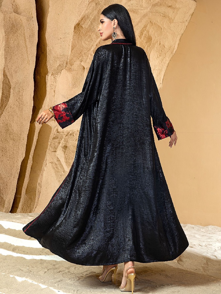 Preto vermelho aberto quimono  - Embroidery Kebaya avaliação e preço