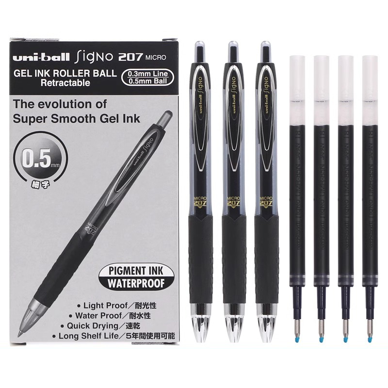 Uni-ball 61256 Signo Gel 207 R - Pentel Pen Energel avaliação e preço