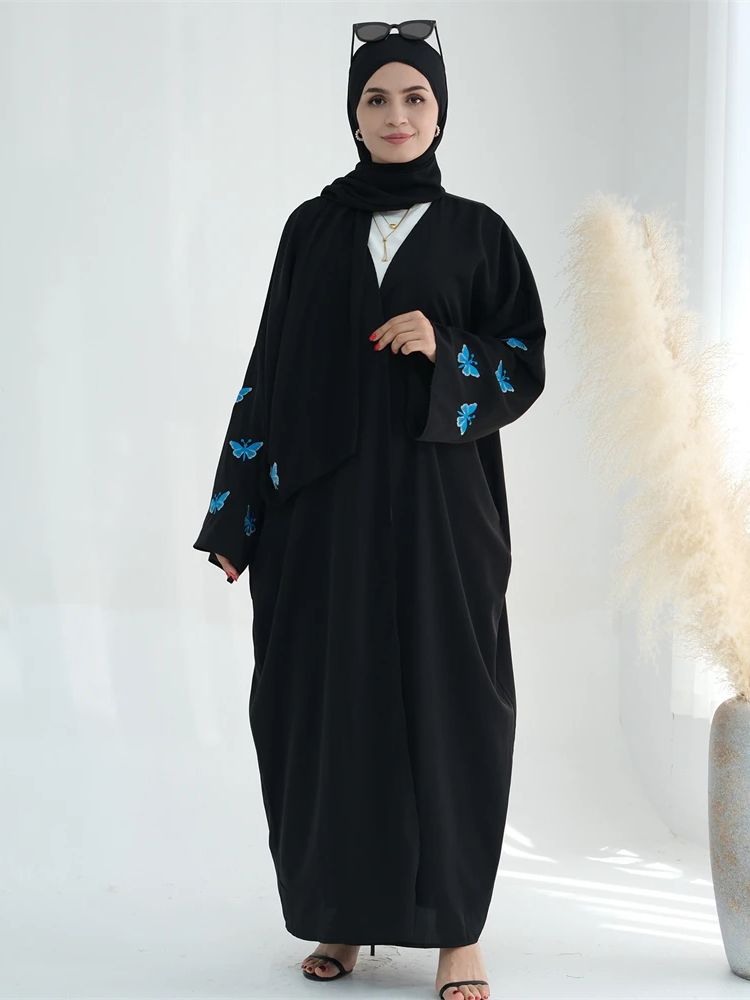 Ramadan aberto linho borboleta - Embroidery Kebaya avaliação e preço