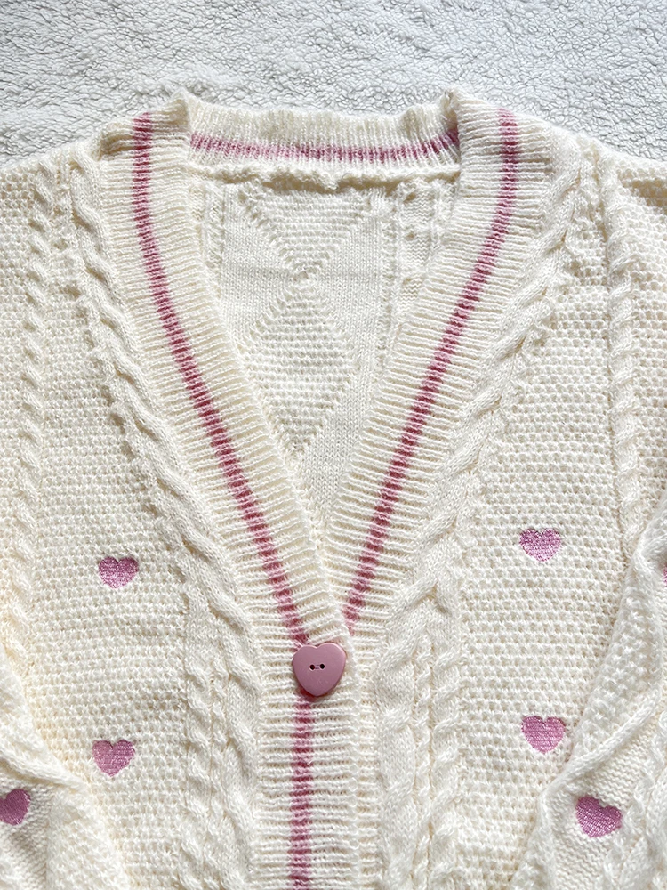 Amante cardigan com botão de c - Embroidery Thread Yarn avaliação e preço