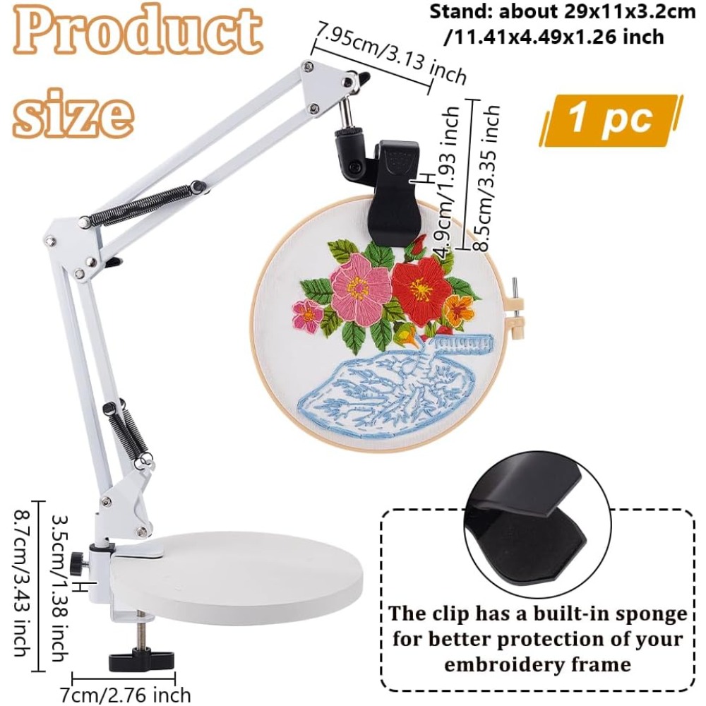 Kit de suporte de mesa de bord - Embroidery Hoop Stand avaliação e preço