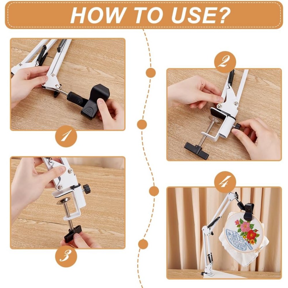 Kit de suporte de mesa de bord - Embroidery Hoop Stand avaliação e preço