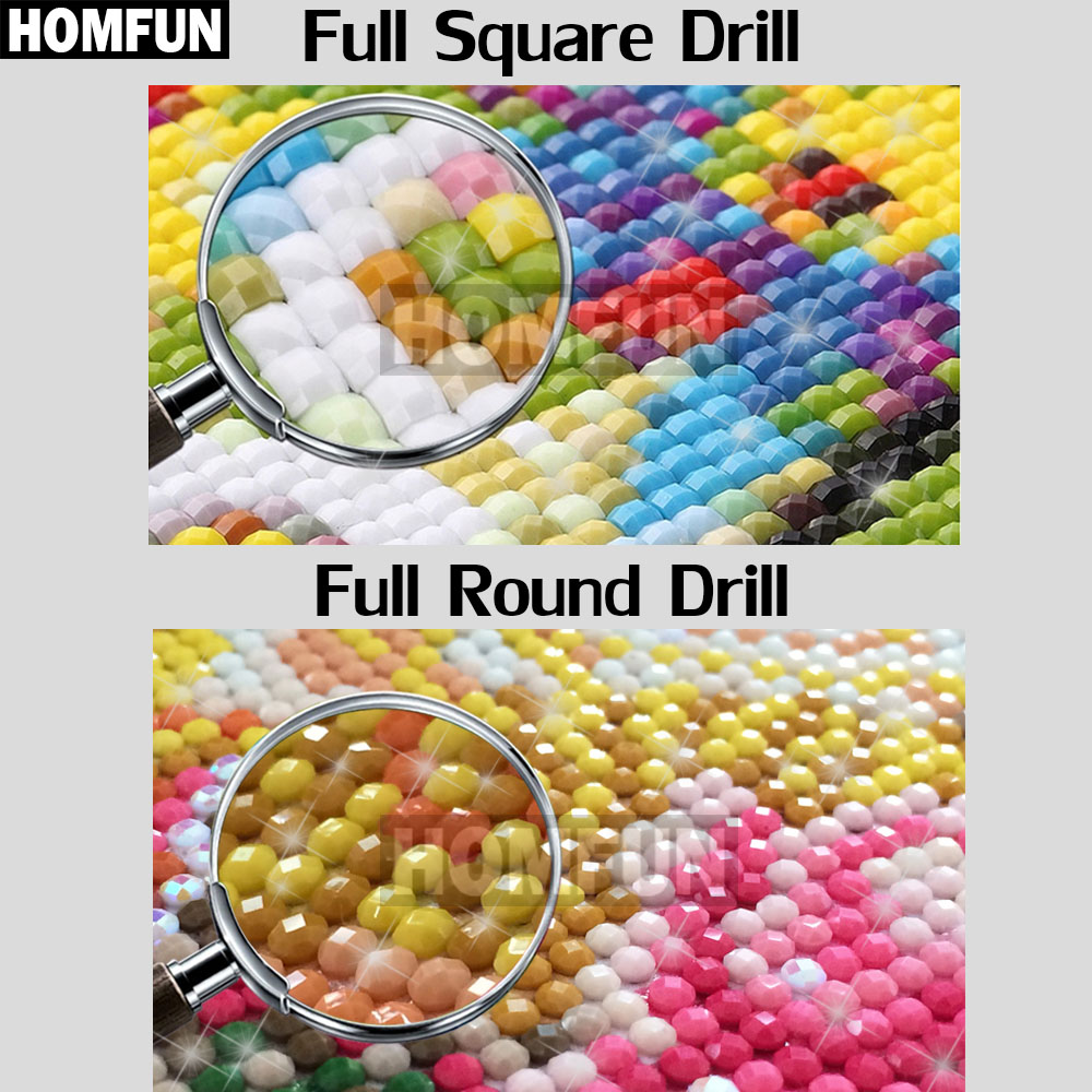 HOMFUN AB Completa Diamante Bo - Embroidery Cross Stitch Patterns avaliação e preço