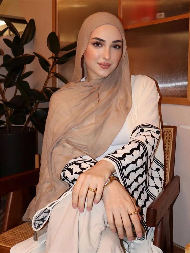 Abaya aberto bordado borboleta - Embroidery Kebaya avaliação e preço