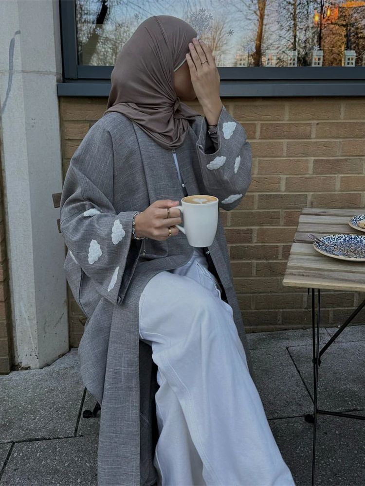 Kimono Kaftan Ramadan Cloud Bu - Embroidery Kebaya avaliação e preço