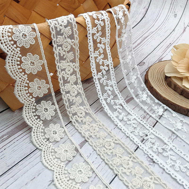 3 jardas/lote bordado branco b - Embroidery Thread Yarn avaliação e preço