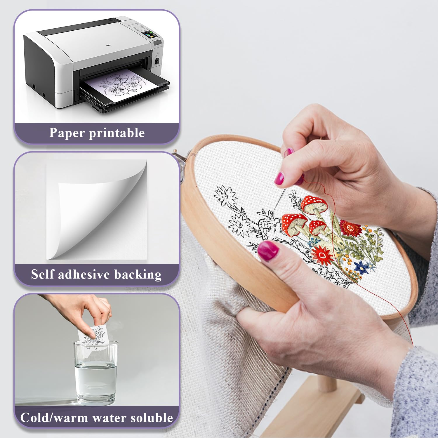 10/5 pçs solúvel em água borda - Embroidery Meaning avaliação e preço