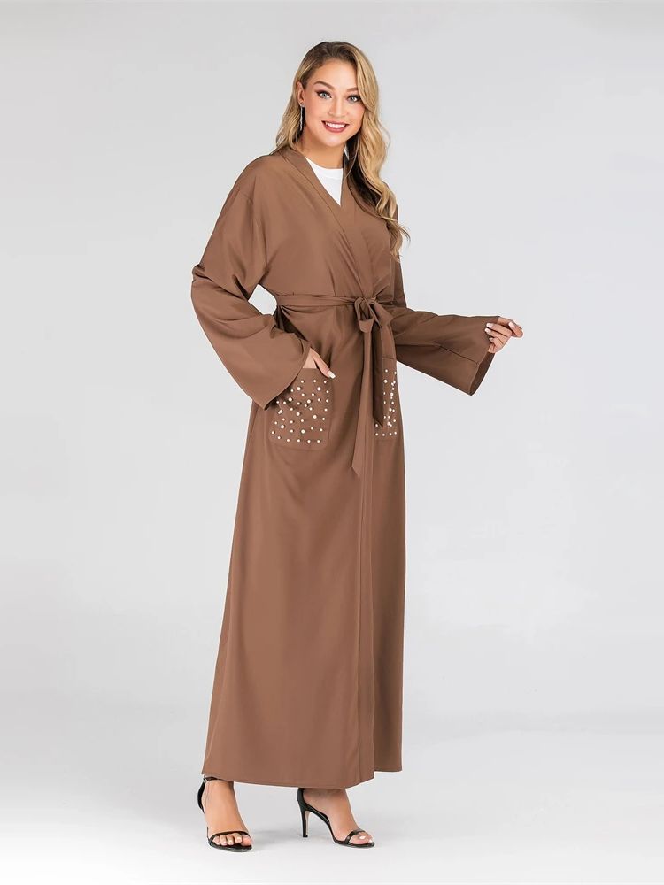 Ramadan bordado aberto quimono - Embroidery Kebaya avaliação e preço