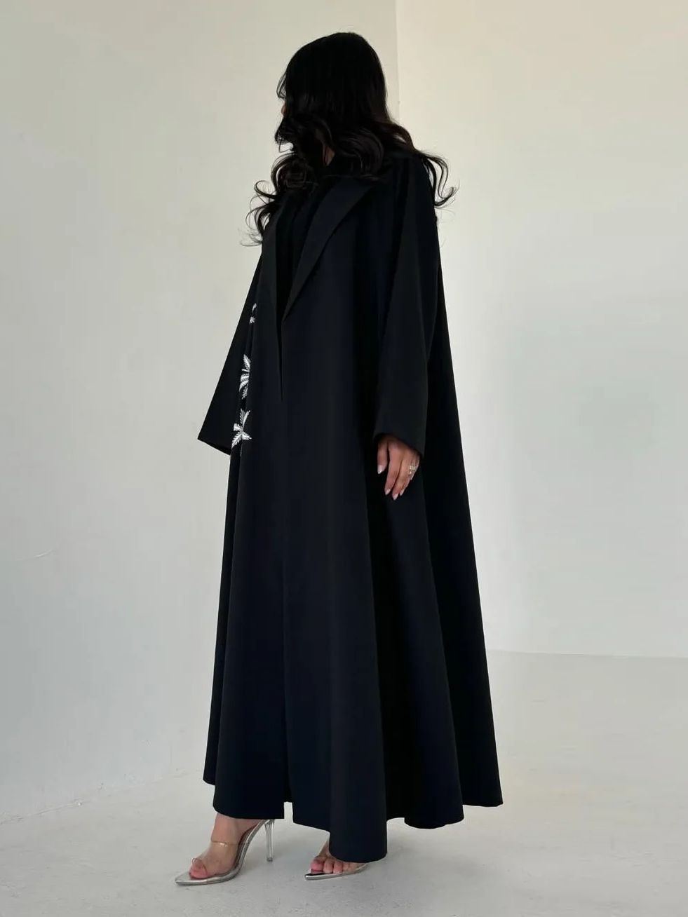 Preto aberto bordado kebaya mu - Embroidery Kebaya avaliação e preço